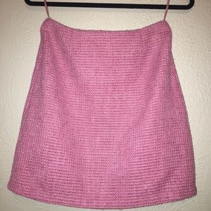 Pink Tweed Mini Skirt